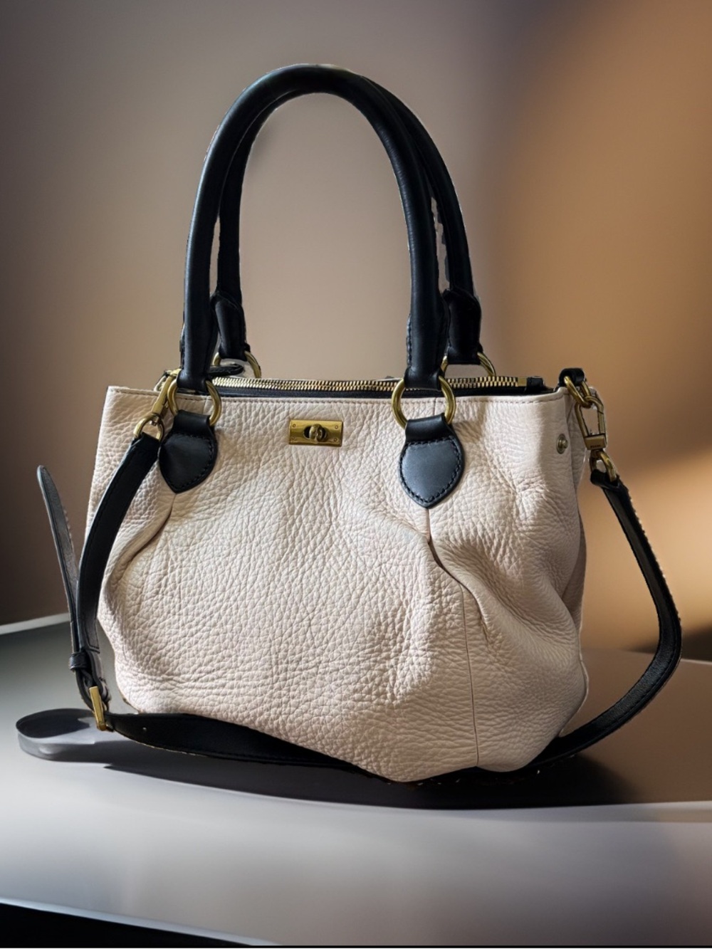 J.Crew Two-Tone Leather Satchel 🤍